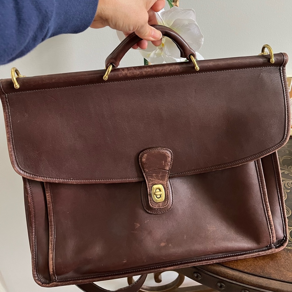 Vintage COACH Lexington Brown Leather Briefcase Brown leather ❤️❤️ Final Price